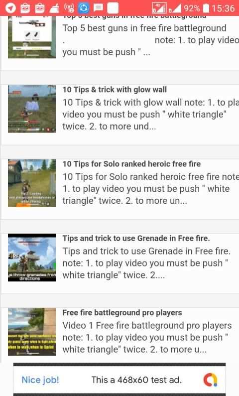 FREE FIRE -TIPS TRICKS screenshot 1