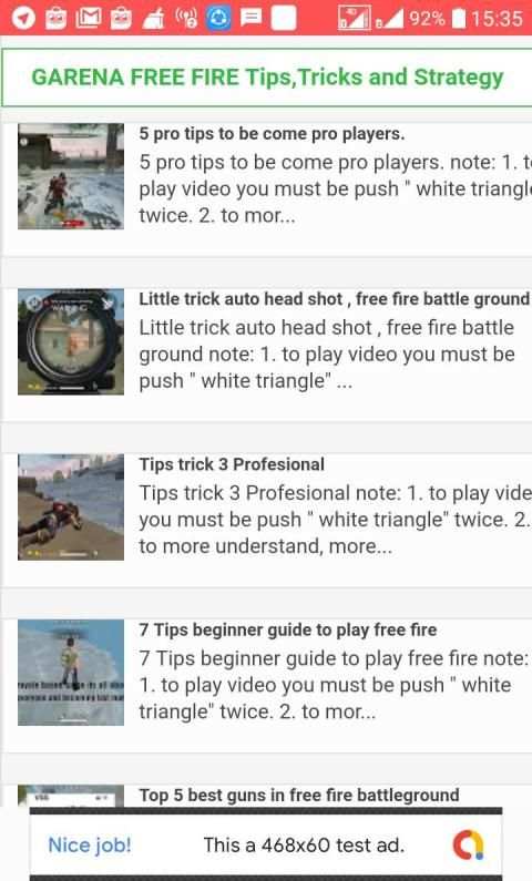 FREE FIRE -TIPS TRICKS screenshot 2