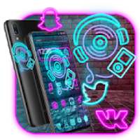 Neon Music Launcher Theme*