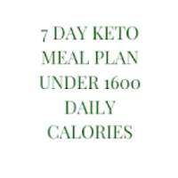 7 Day Keto Meal Plan Under 1600 Daily Calories on 9Apps