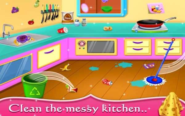 My Baby Doll House - Tea Party & Cleaning Game screenshot 3