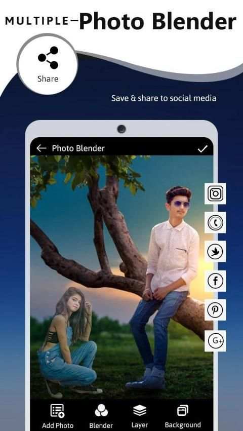 Photo Blender - Blend Photo with Photo स्क्रीनशॉट 1