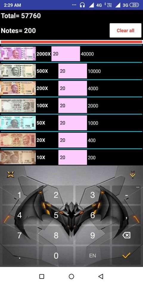 Indian Cash Calculator screenshot 2