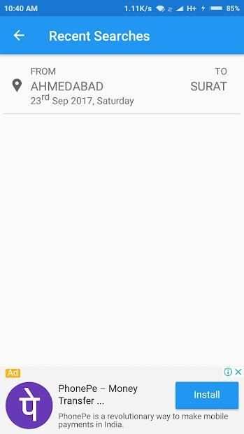 GSRTC BUS Search screenshot 3