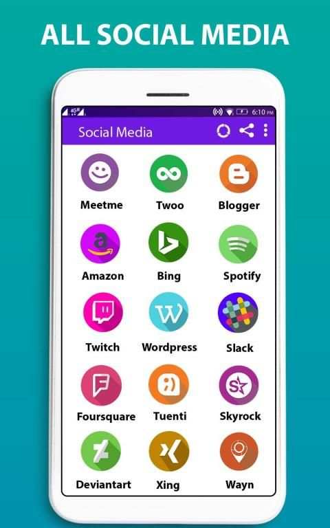 Social Media Networks & Social Networking App स्क्रीनशॉट 5