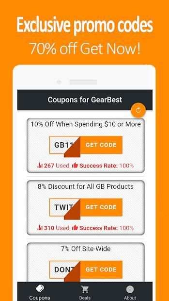 Shopping Coupons for GearBest screenshot 2