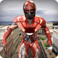 Flying Superhero Captain Robot City Rescue Mission on 9Apps