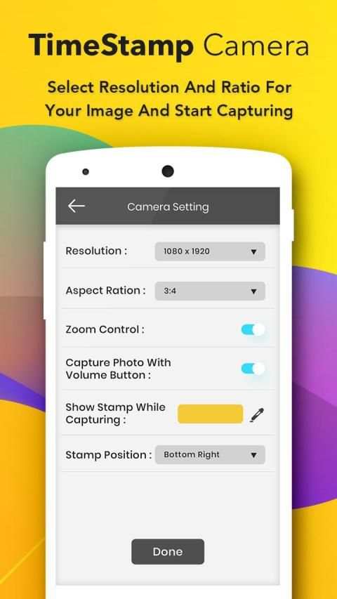 Auto Time Stamp Camera स्क्रीनशॉट 5