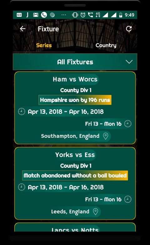 Live Cricket Score 2019 - schedule & Cricket NEWS स्क्रीनशॉट 8