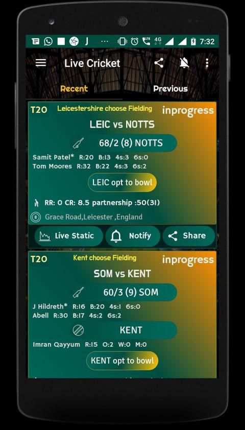 Live Cricket Score 2019 - schedule & Cricket NEWS स्क्रीनशॉट 16