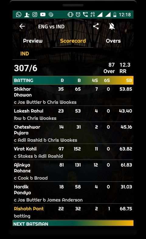 Live Cricket Score 2019 - schedule & Cricket NEWS स्क्रीनशॉट 11