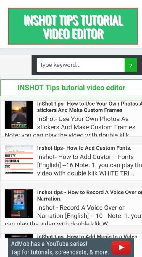 INSHOT - TIPS TUTORIAL VIDEO EDITOR screenshot 8