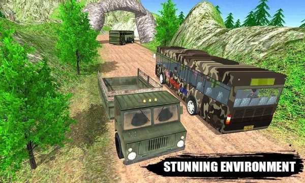 Offroad Army Bus Driving: OG New Army Games 2019 स्क्रीनशॉट 2