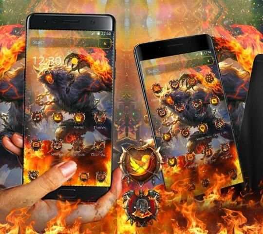 Fire Wolf Launcher Theme ** screenshot 3
