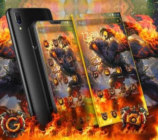 Fire Wolf Launcher Theme ** screenshot 4