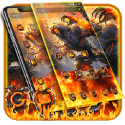 ikon Fire Wolf Launcher Theme **