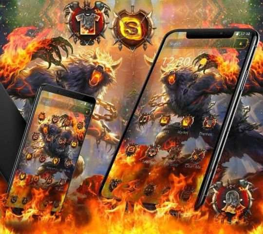 Fire Wolf Launcher Theme ** screenshot 2