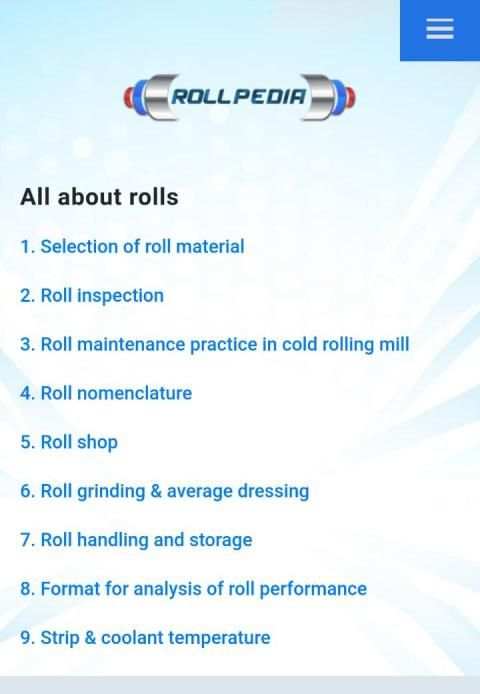 ROLLPEDIA - About rolling mill (HSM/CRM) rolls screenshot 3
