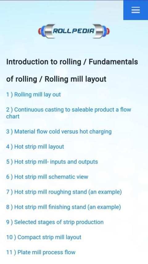 ROLLPEDIA - About rolling mill (HSM/CRM) rolls screenshot 6