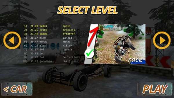 Car Crash Forest racing game स्क्रीनशॉट 8