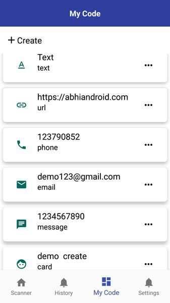 QR Barcode Scanner Android App screenshot 2