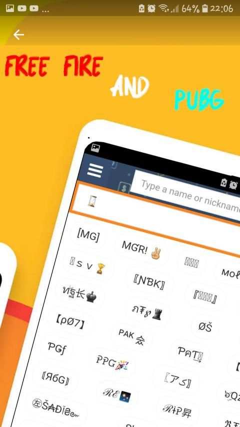 Free Fire & Pubg Name Style screenshot 1
