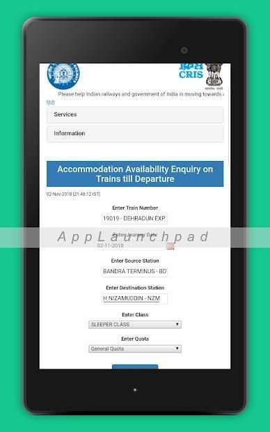 Indian Railway Enquiry screenshot 2