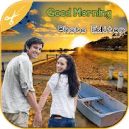 Good Morning Photo Frame : Cut Paste Editor