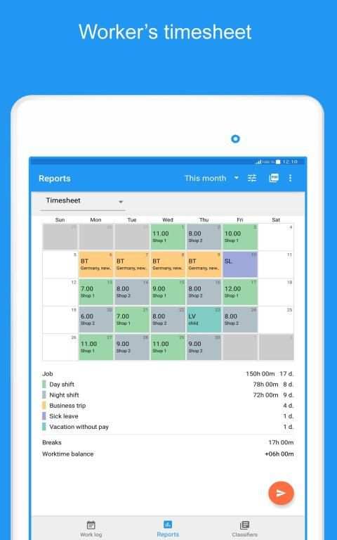 Express Worklog - timesheet, work time tracker स्क्रीनशॉट 15