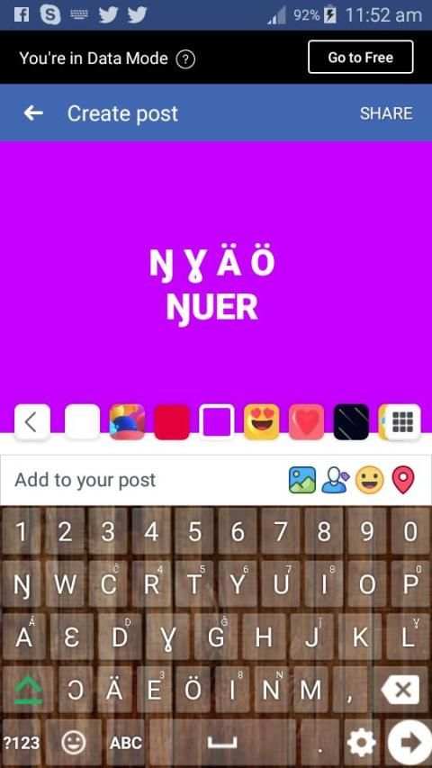 Nuer English Keyboard : Infra apps स्क्रीनशॉट 3