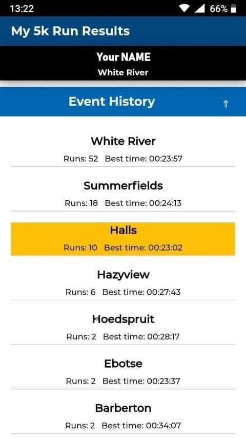 My 5K Run Results स्क्रीनशॉट 5