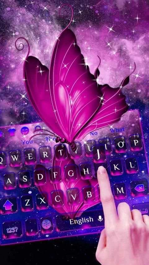 Purple Butterfly Keyboard स्क्रीनशॉट 2