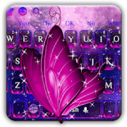 Purple Butterfly Keyboard आइकन