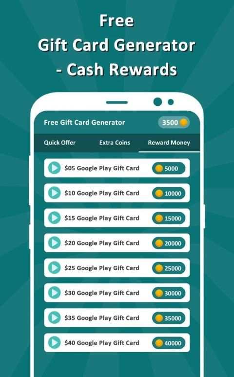 Free Gift Card Generator - Cash Rewards screenshot 1