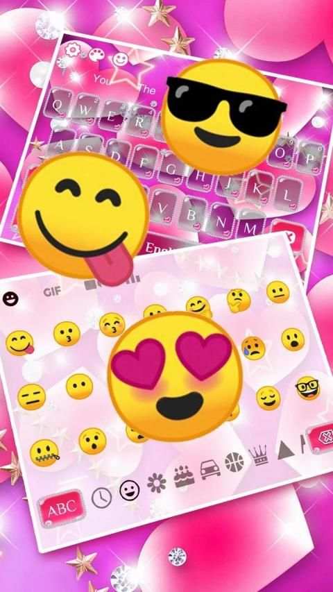 Pink Love keyboard screenshot 1