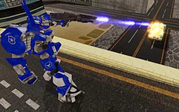 US Police Transform Robot Unicorn Horse Chase Game screenshot 3
