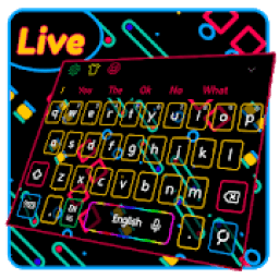 ikon Neon Game Line Keyboard Theme