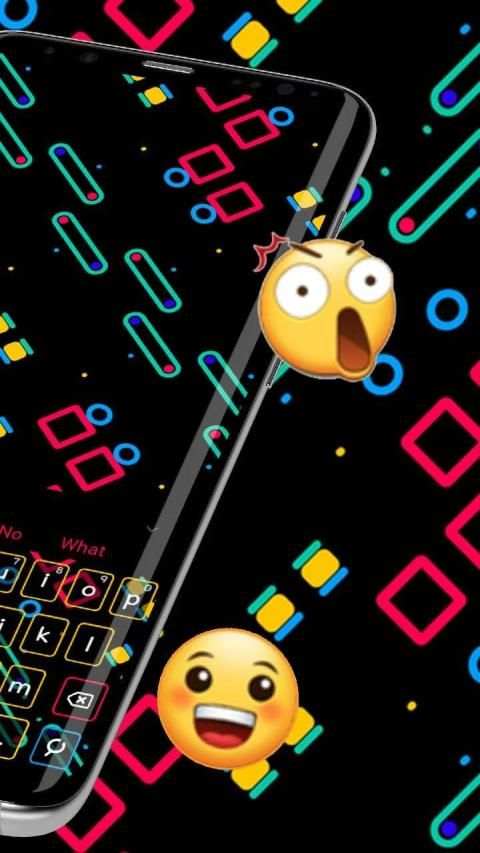 Neon Game Line Keyboard Theme screenshot 1
