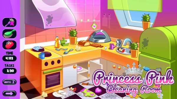 Princess Pink Cleaning Room स्क्रीनशॉट 4
