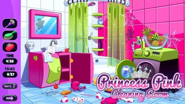 Princess Pink Cleaning Room स्क्रीनशॉट 3