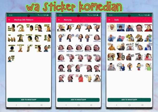 WAStickerApp Komedian Pelawak Cute WA Sticker screenshot 2