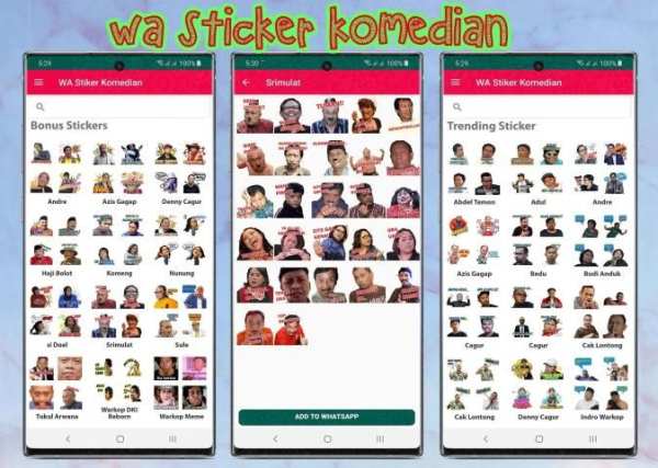 WAStickerApp Komedian Pelawak Cute WA Sticker screenshot 6