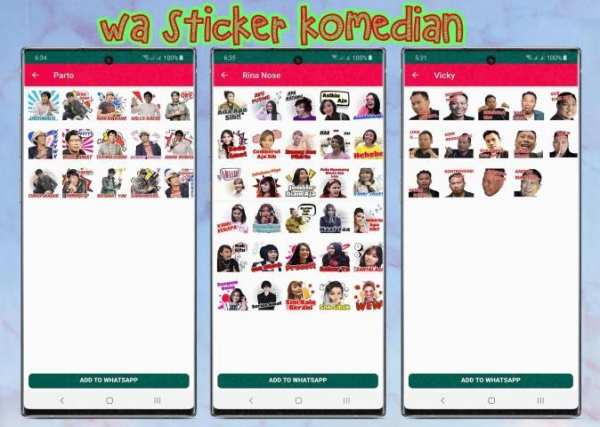 WAStickerApp Komedian Pelawak Cute WA Sticker screenshot 1