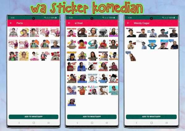 WAStickerApp Komedian Pelawak Cute WA Sticker screenshot 4
