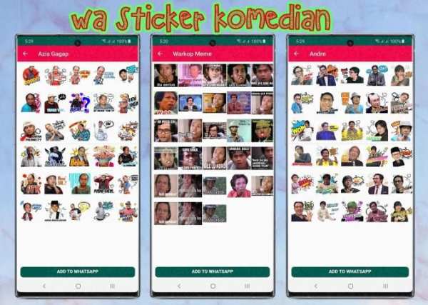 WAStickerApp Komedian Pelawak Cute WA Sticker screenshot 5
