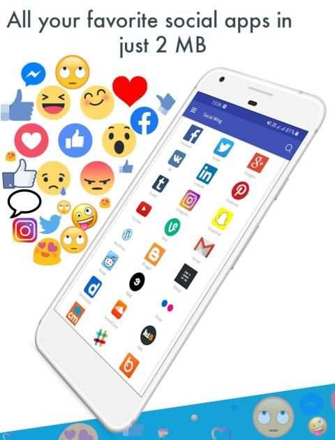 All Social Media apps in one app -All Social sites स्क्रीनशॉट 1