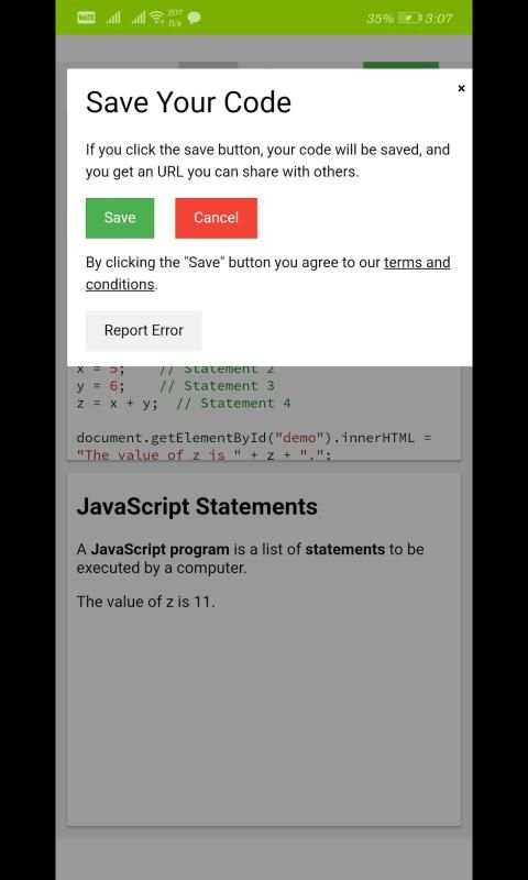 W3Schools स्क्रीनशॉट 4