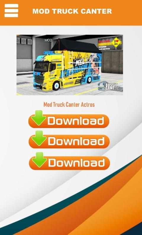 Bussid Mod Truck Canter Indonesia screenshot 1