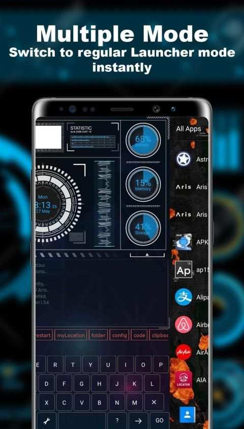 Hi-Tech Launcher -- Aris Theme स्क्रीनशॉट 2