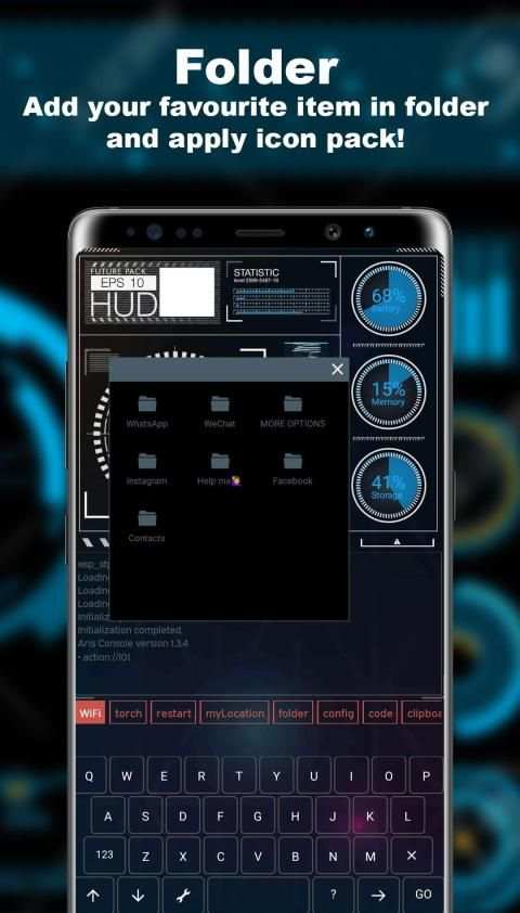 Hi-Tech Launcher -- Aris Theme स्क्रीनशॉट 3